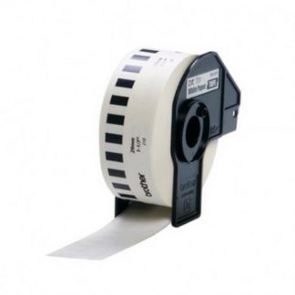 etichette adesive per etichettatrice brother dk 22210 dk tape da 29 mm rotolo 3048 metri compatibile nero su bianco