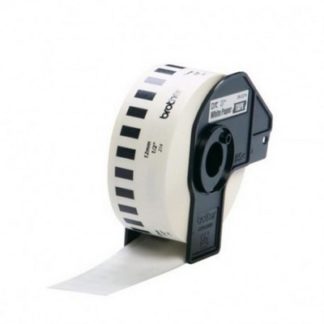 etichette adesive per etichettatrice brother dk 22214 dk tape da 12 mm rotolo 3048 metri compatibile nero su bianco