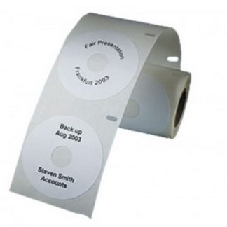 etichette adesive per etichettatrice dymo s0719250 lw per dischi da 57x57 mm rotolo 160 etichette compatibile bianco