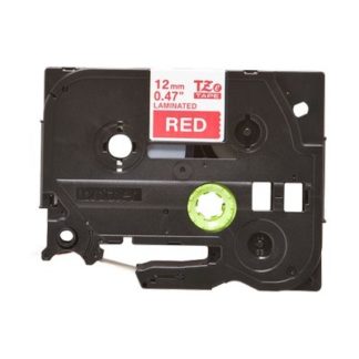 nastro per etichettatrice brother tze 435 tze tape laminato da 12 mm rotolo 8 metri compatibile bianco su rosso
